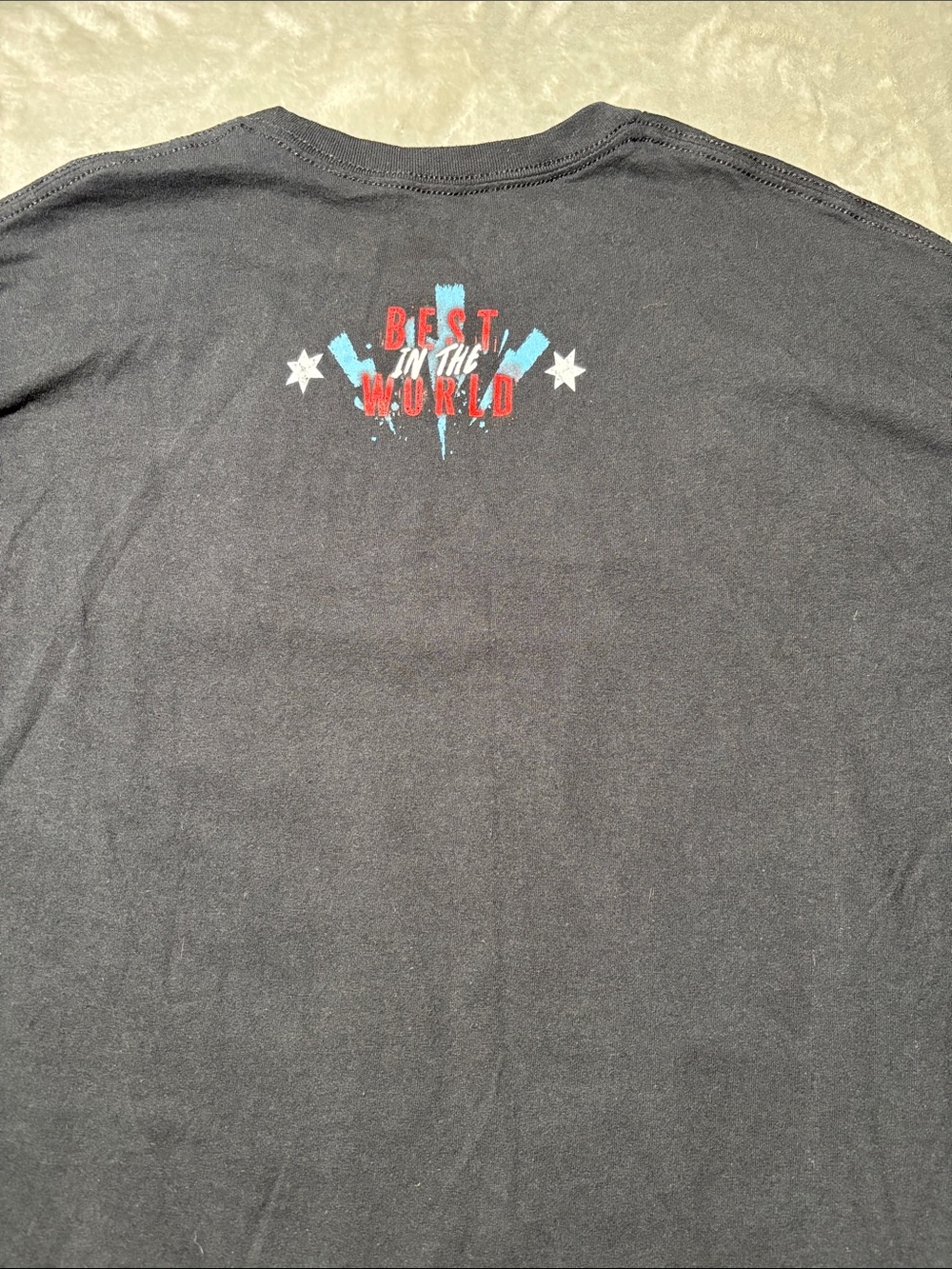 WWE CM Punk Men’s XL Chicago Flag Wrestling Graphic T-Shirt‎ Black - Picture 8 of 8